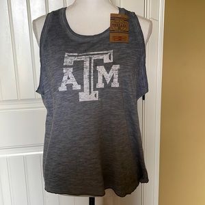 NWT Rivalry Threads Texas A&M Muscle Tank Tshirt Gray sz XL 16 18 Aggies